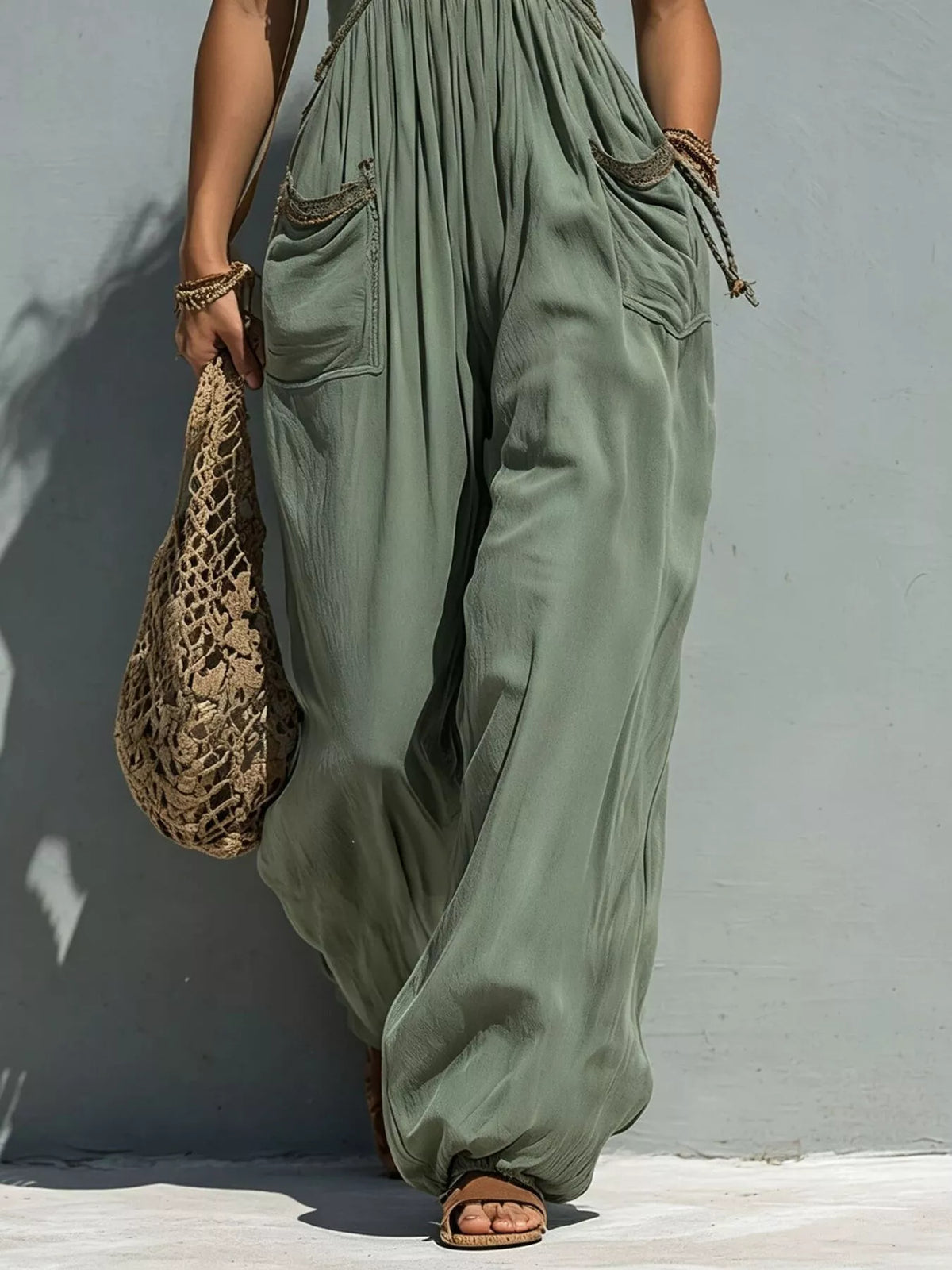 Lace Detail Wide-Leg Jumpsuit - Lilixa.store