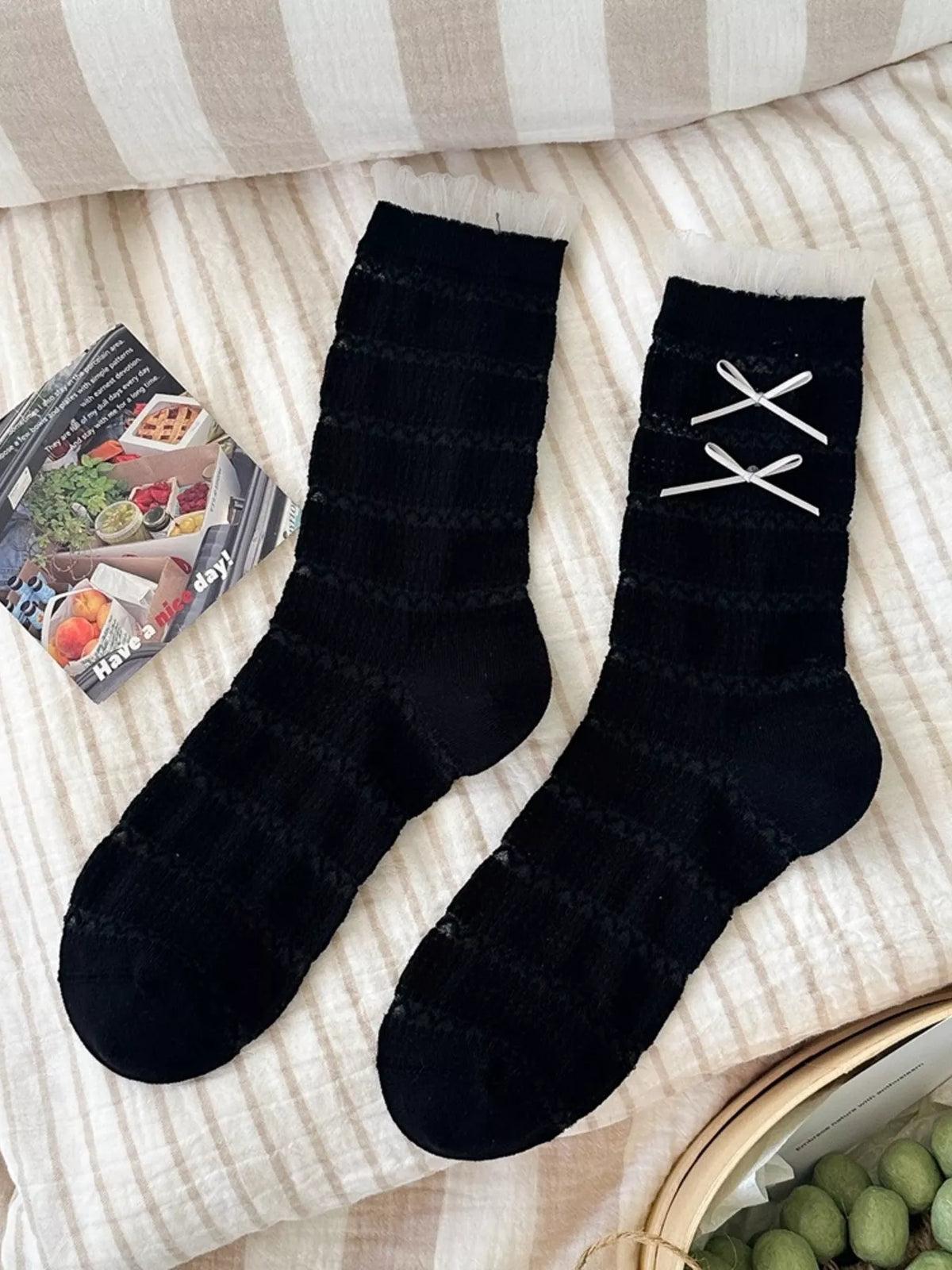 Ribbon Bows Socks - Lilixa.store