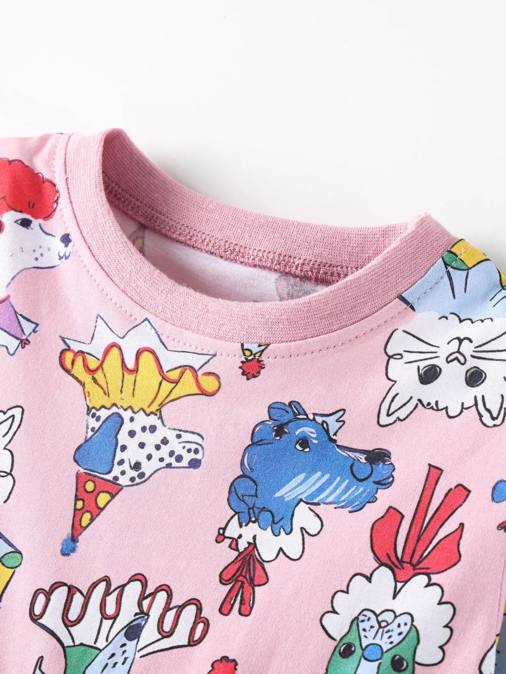 Children's Cartoon Print Short Sleeve Dress - Lilixa.store