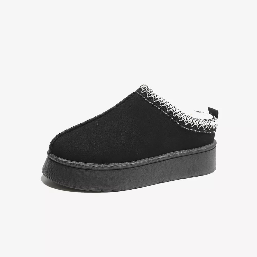 Faux Fur Center-Seam Slippers - Lilixa.store