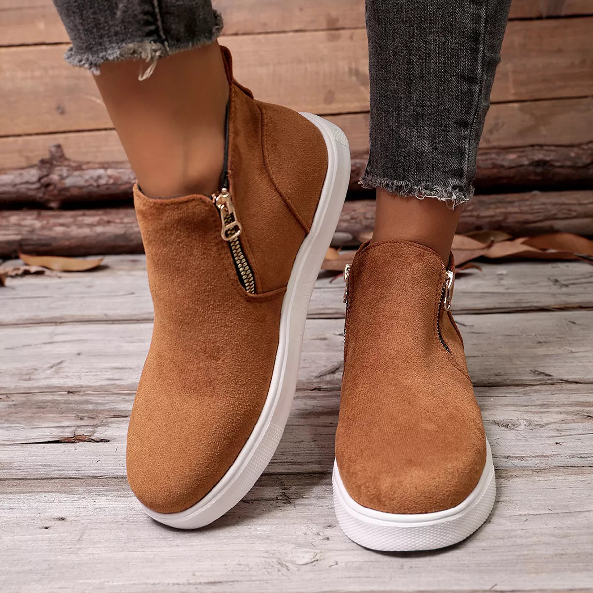 Round Toe Ankle Boots - Lilixa.store