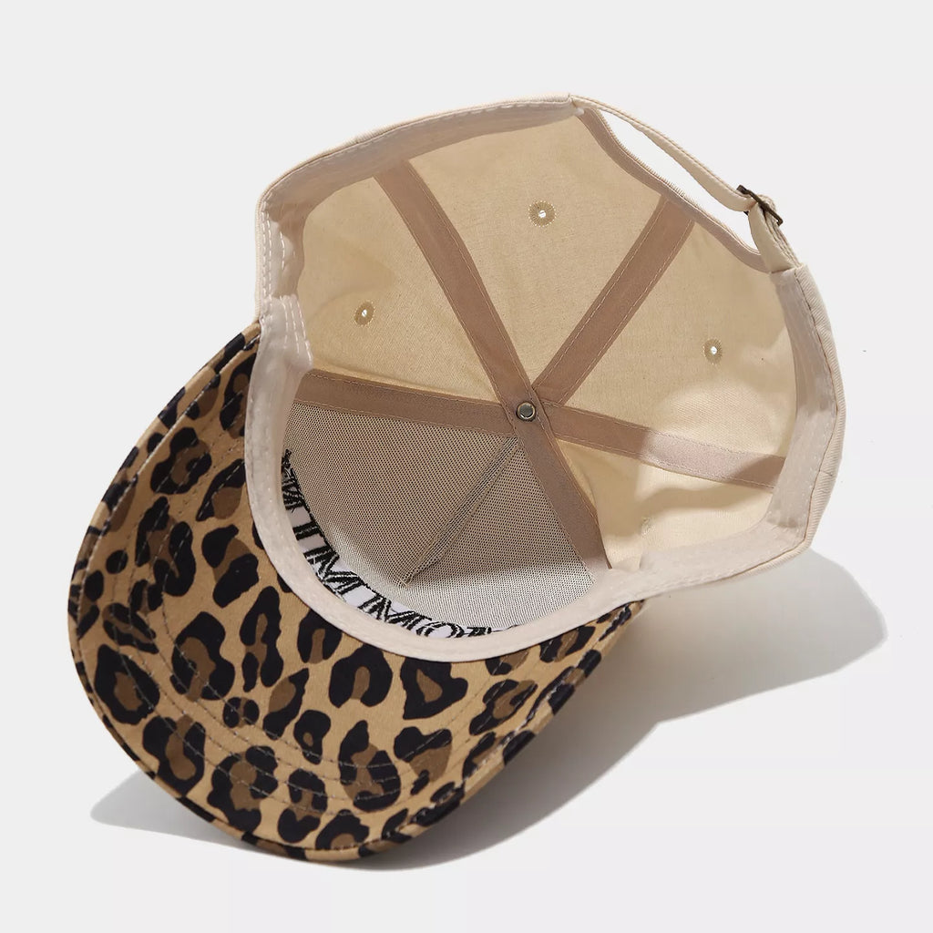 Leopard Embroidered Slogan Baseball Cap - Lilixa.store