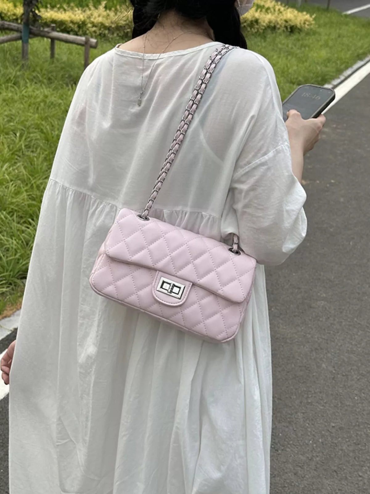 Quilted Chain Crossbody Bag