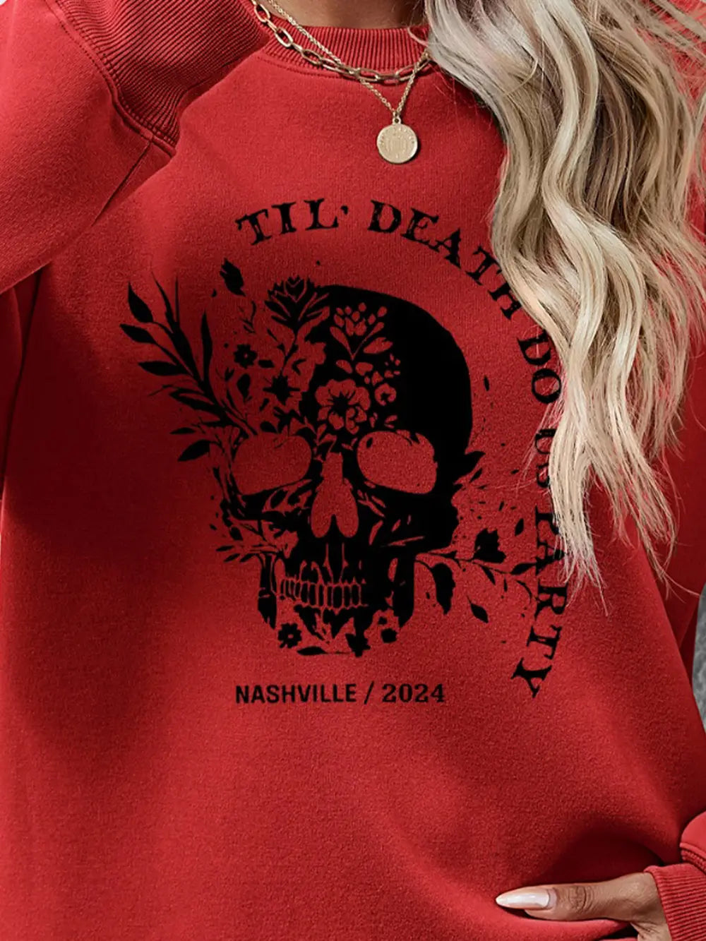 Graphic Round Neck Dropped Shoulder Sweatshirt - Lilixa.store