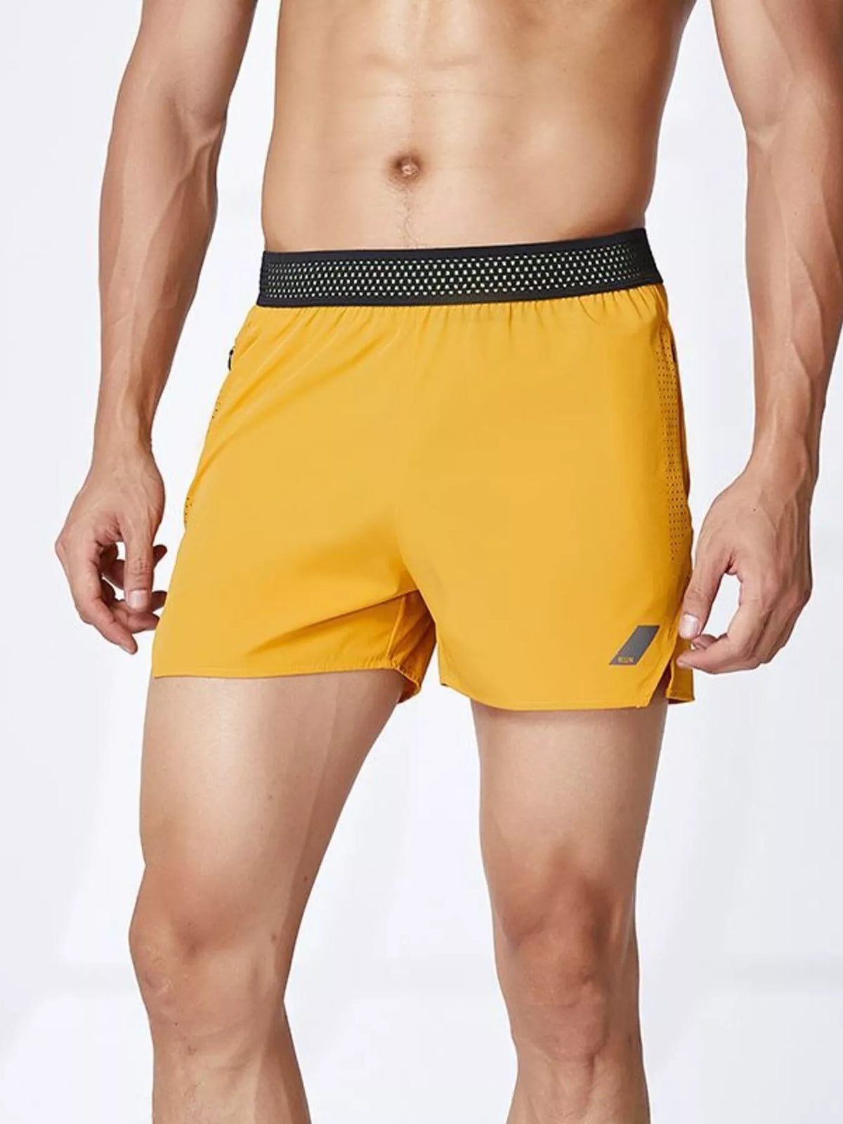 Men's Plus Size Lightweight Quick-Dry Active Shorts in Yellow