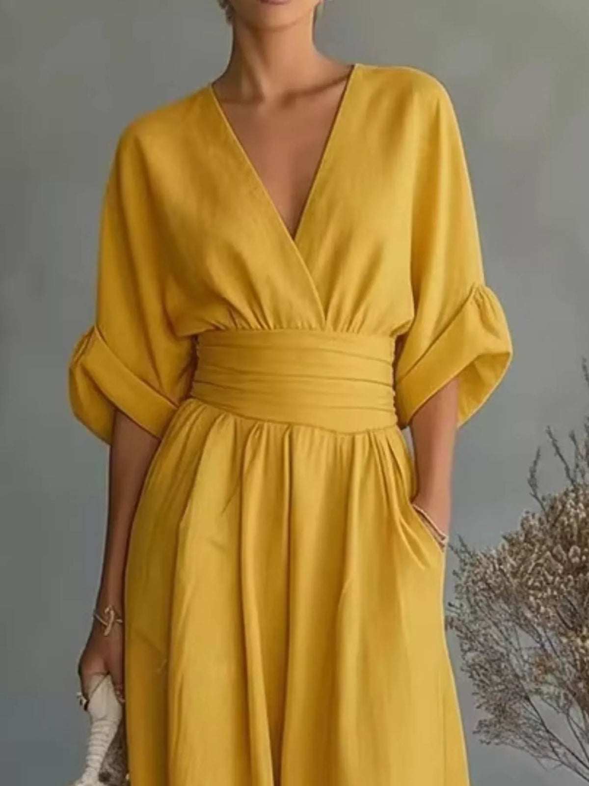 Full Size Half Sleeve Wide-Leg Jumpsuit Plus Size - Lilixa.store