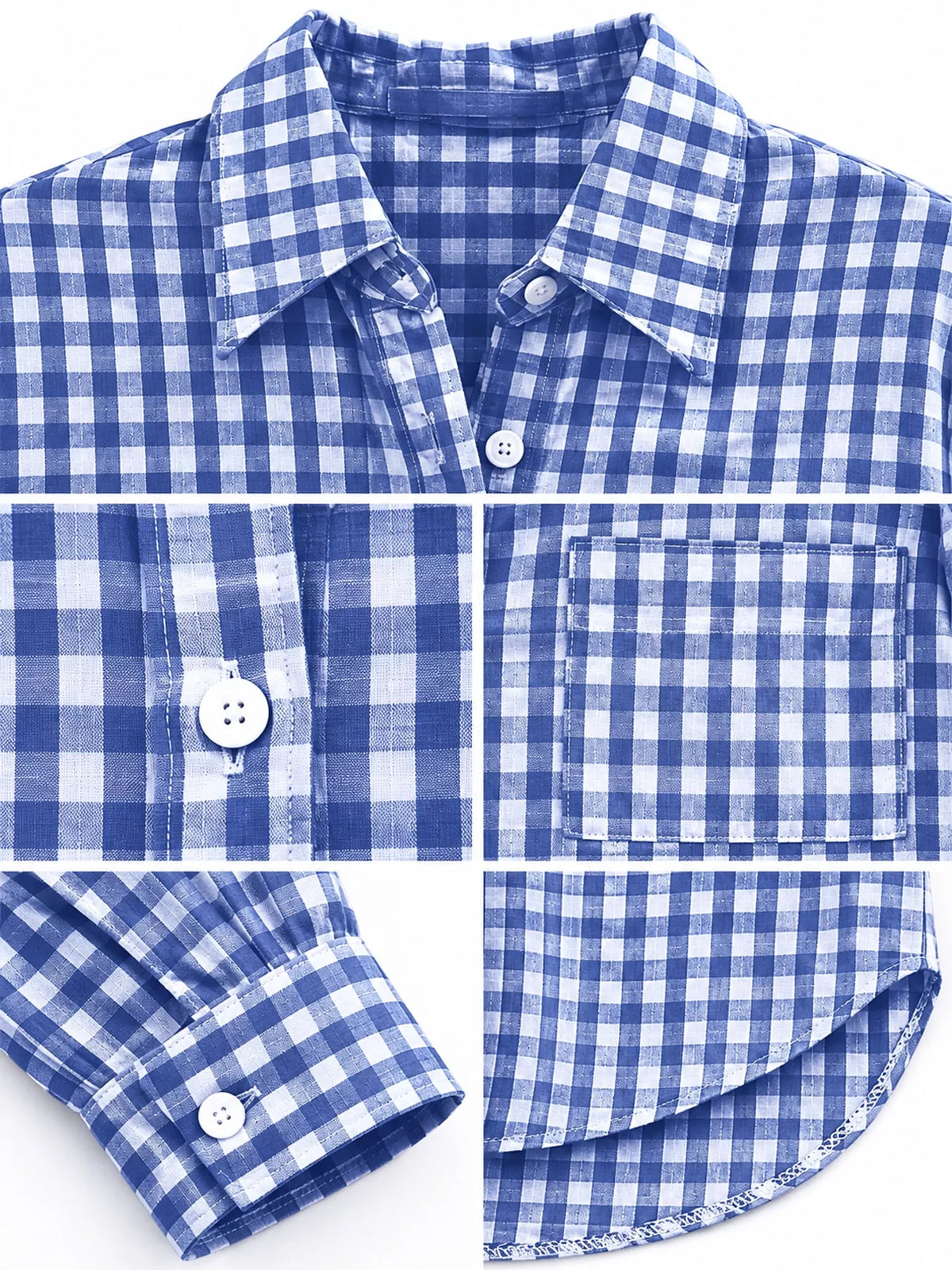 Plus Size Plaid Button-Down Long Sleeve Shirt, view 15