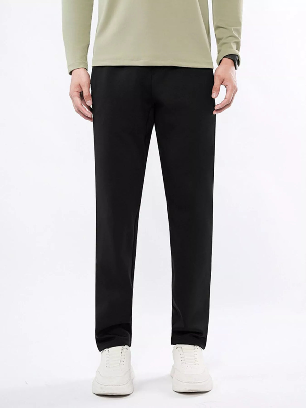 Men's Plus Size Casual Straight-Leg Pants, view 3