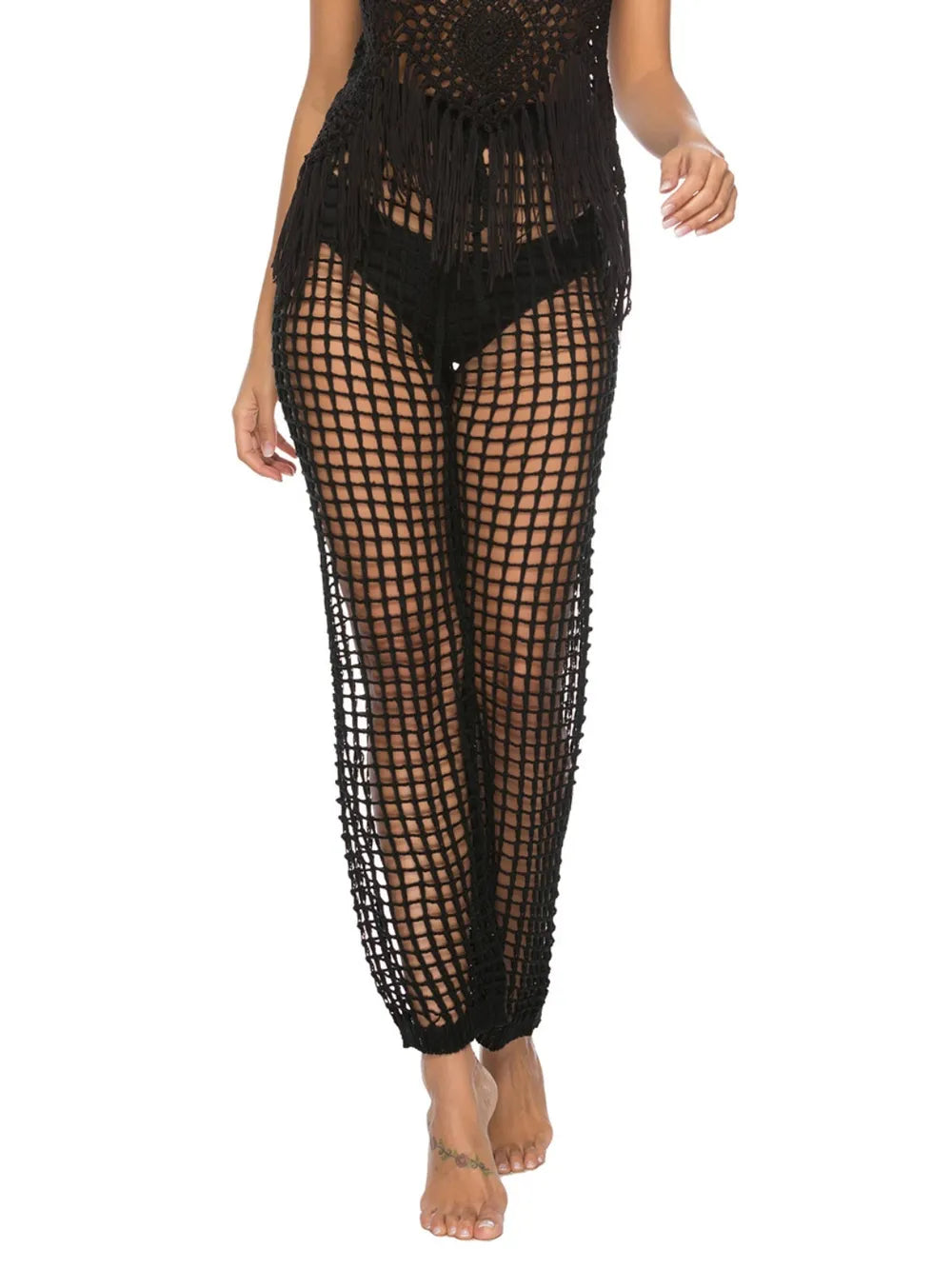 Cutout High Waist Swim Pants - Lilixa.store