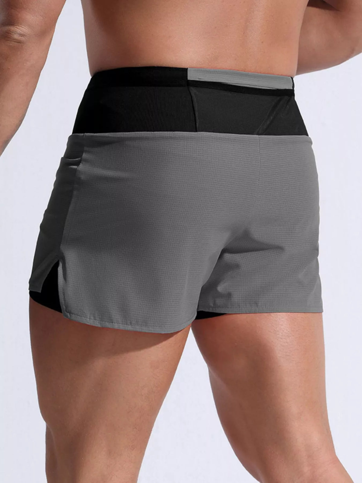 Men's Full Size Contrast Active Shorts Plus Size, view 5