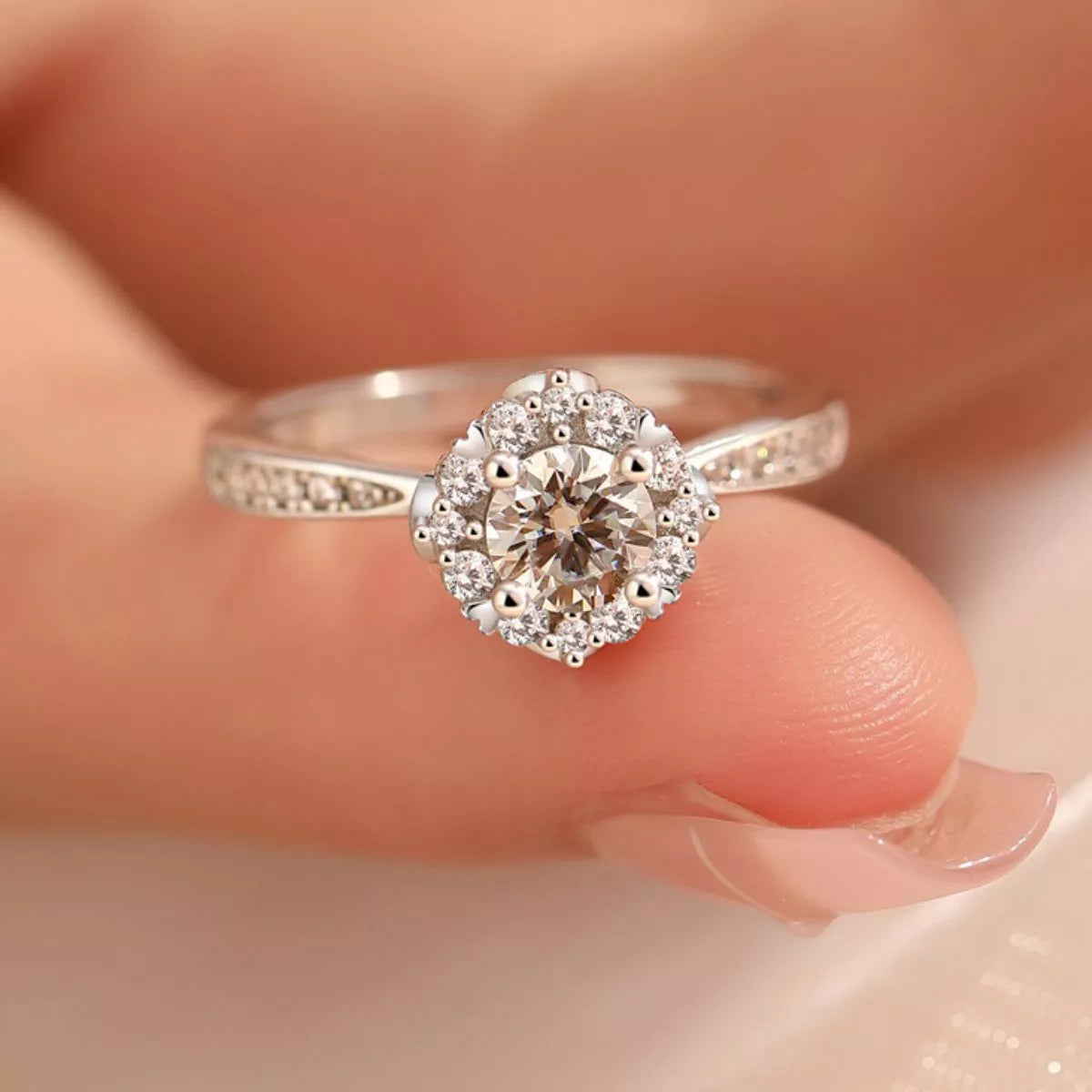 1 Carat 925 Sterling Silver Moissanite Ring - Lilixa.store