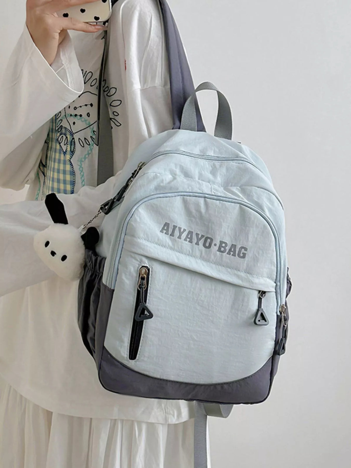 Color Block Lightweight Casual Backpack Bag - Lilixa.store
