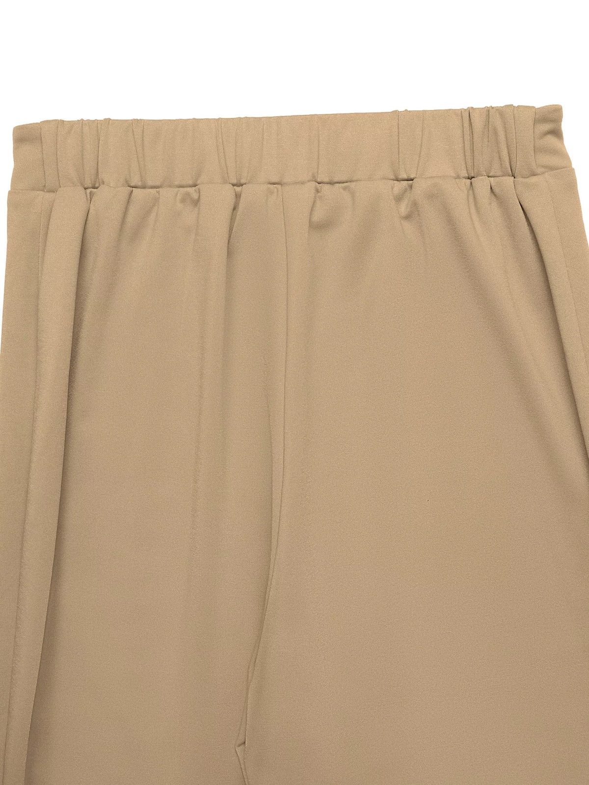 Striped Button-Down Shirt and High-Waisted Flare Pants Set in Khaki, view 14
