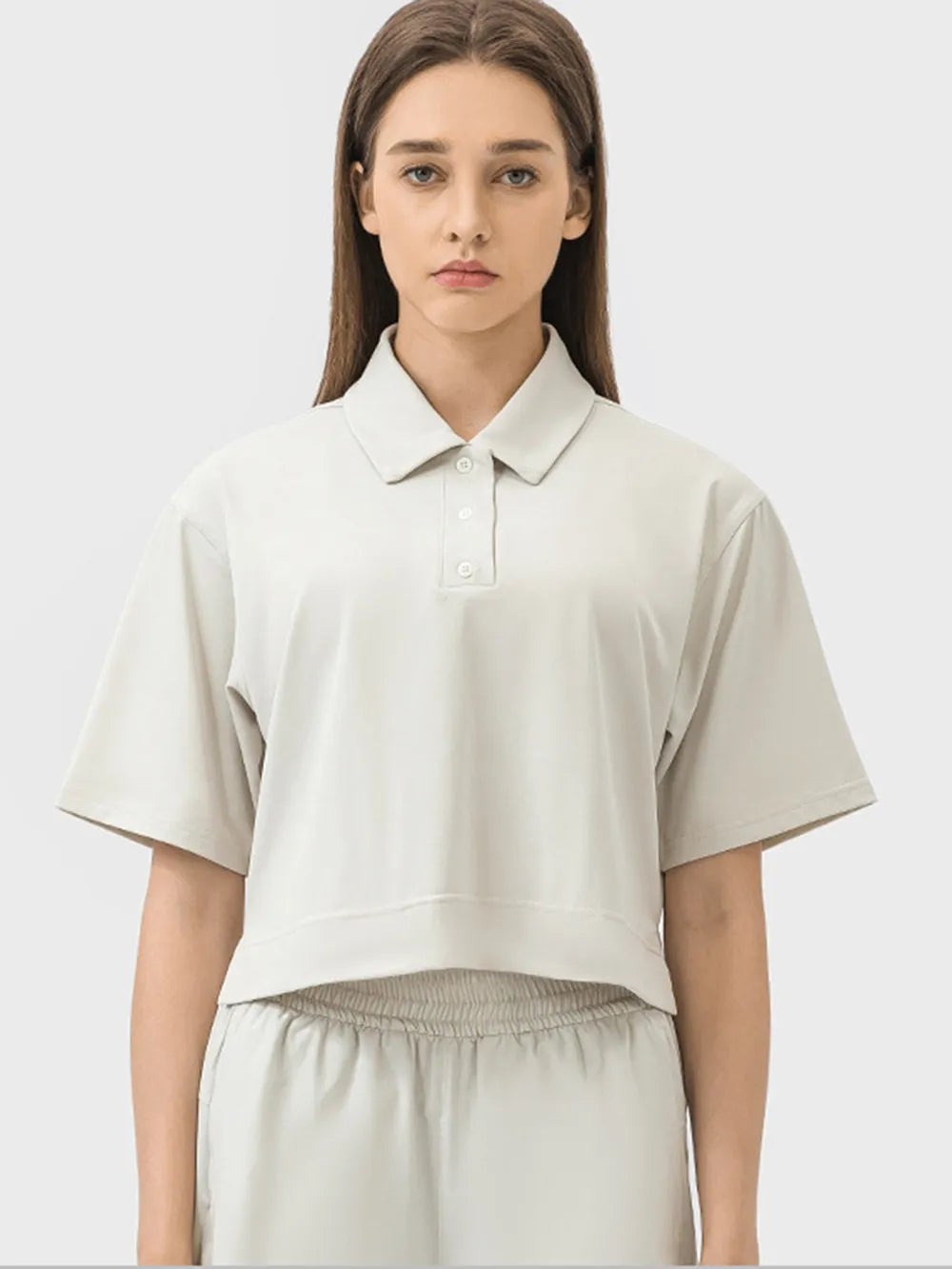 Millennia Half Button Short Sleeve Active T-Shirt - Lilixa.store