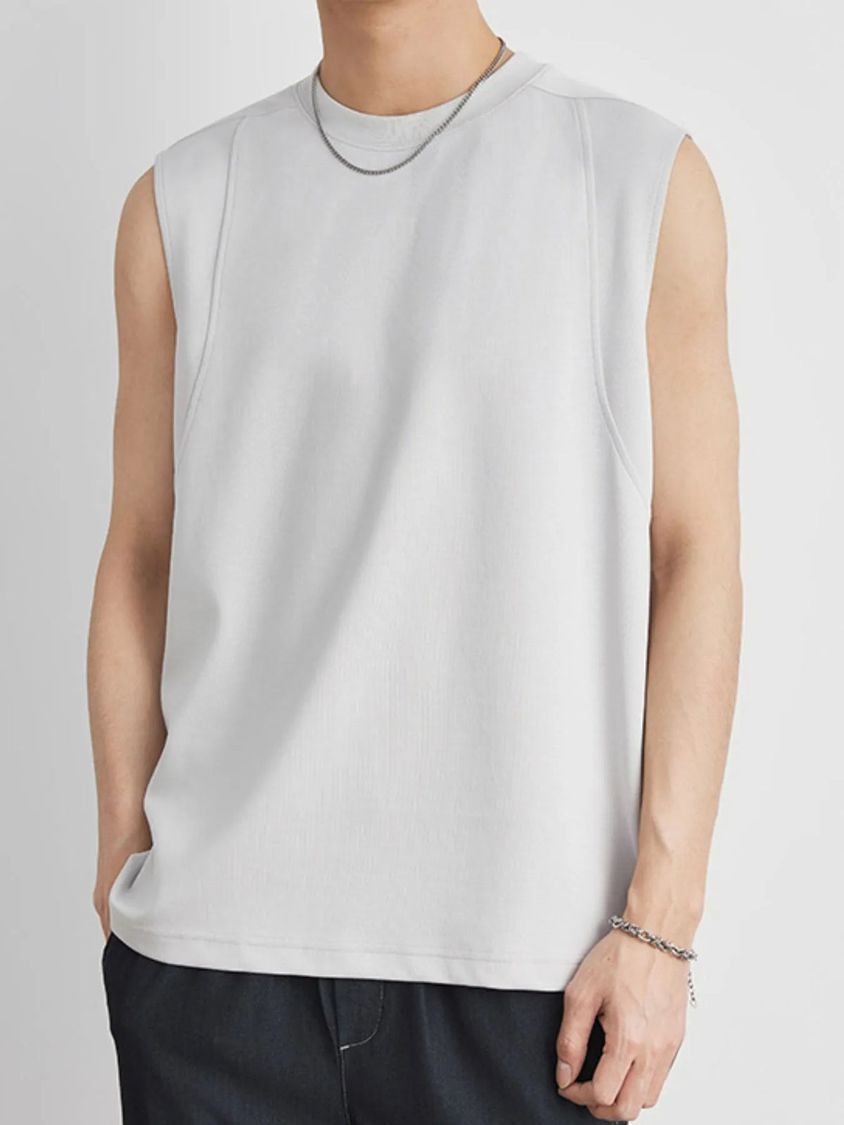 Men's Full Size Round Neck Tank Plus Size - Lilixa.store