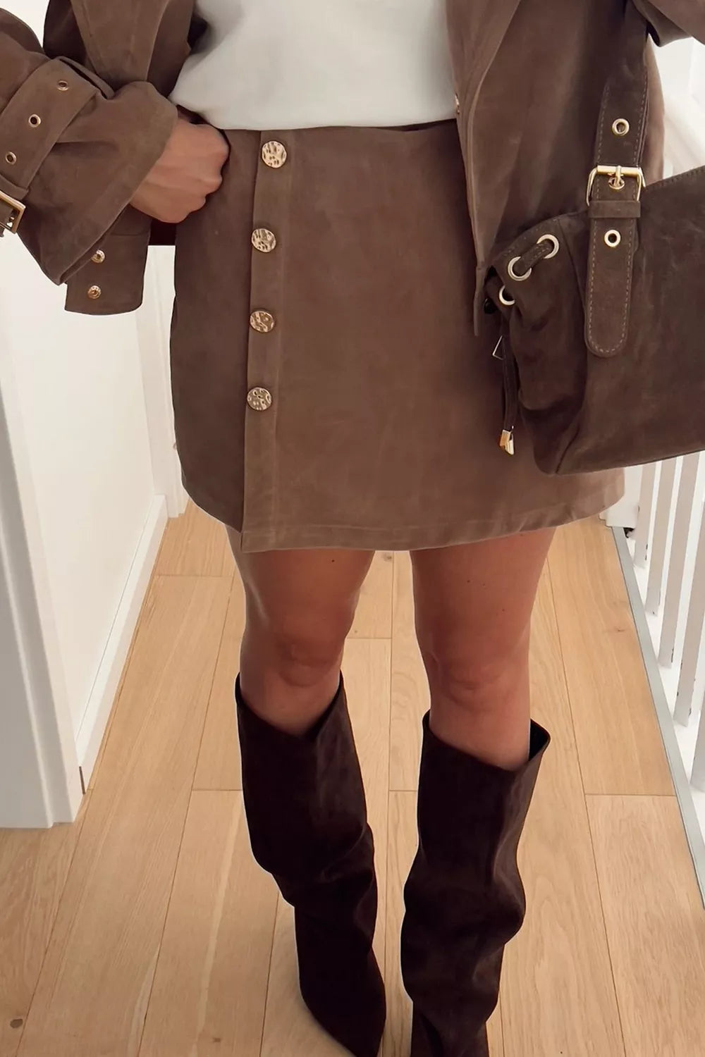 Button-Front Mini Skort