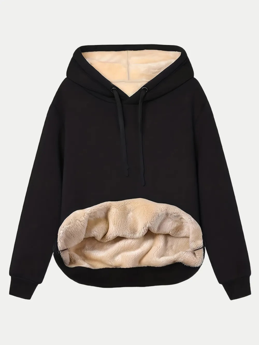Drawstring Long Sleeve Hoodie with Kangaroo Pocket - Lilixa.store