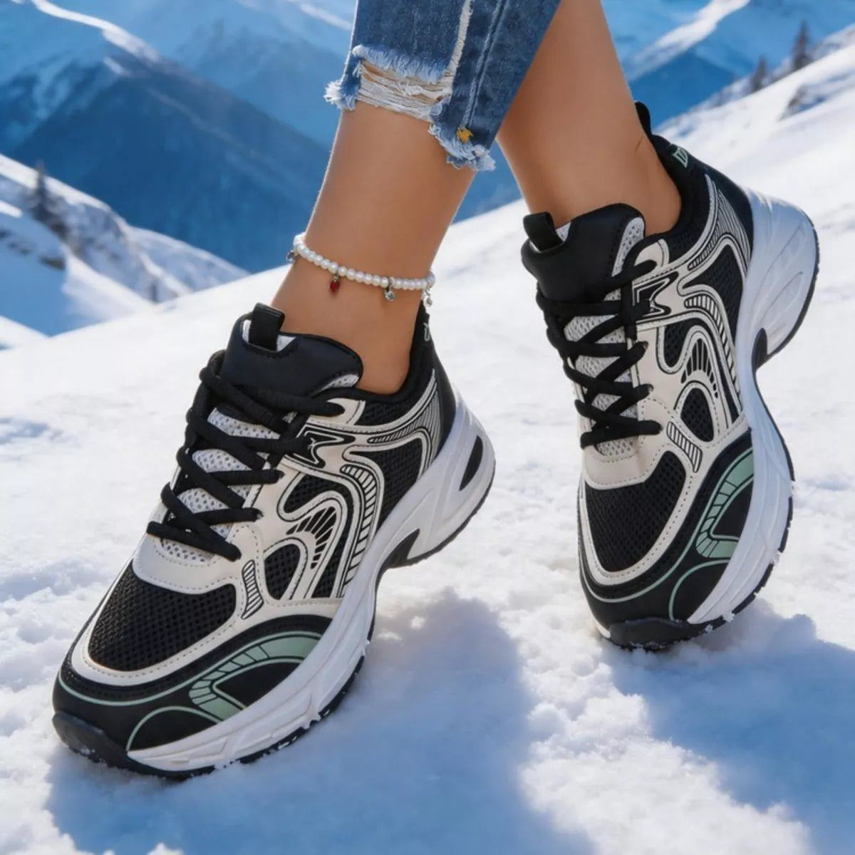 Breathable Lace Up Athletic
