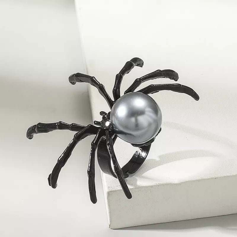 Halloween Spider Pearl Ring - Lilixa.store