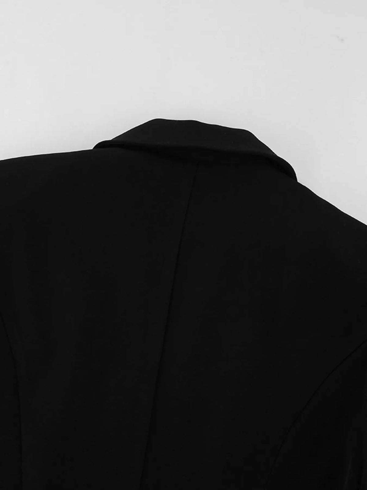 Lace Hem Lapel Collar Blazer - Lilixa.store