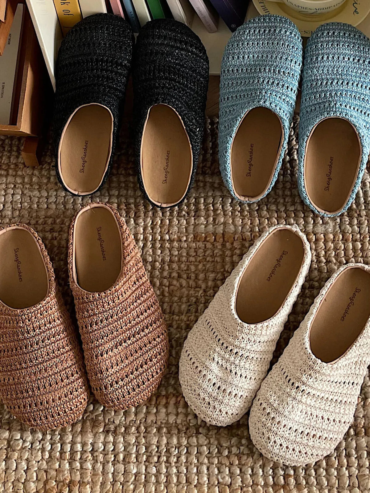Knitted Round Toe Slip-Ons, view 6