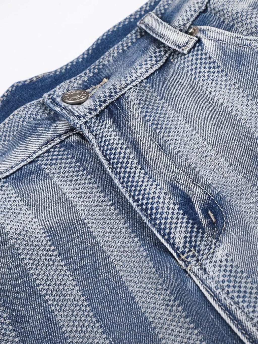 Men's Stripe Wide Leg Denim Capris - Lilixa.store