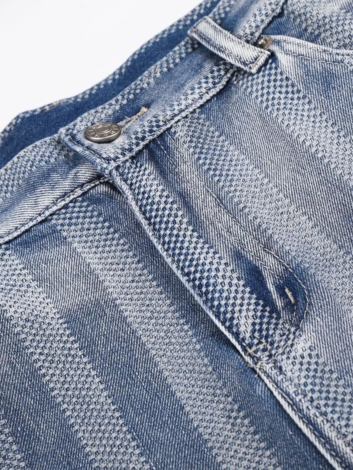 Men's Stripe Wide Leg Denim Capris - Lilixa.store