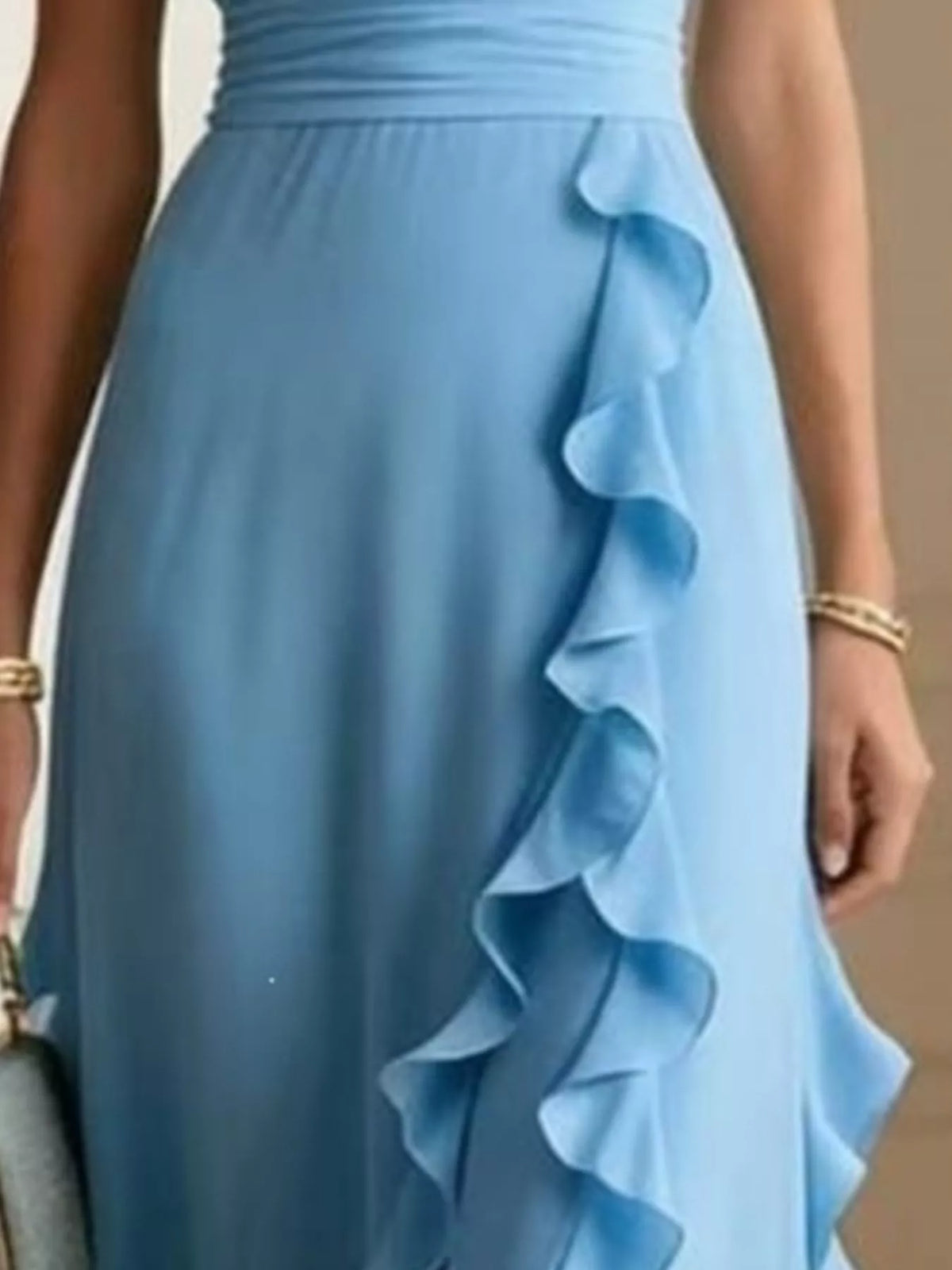 Ruffled Surplice Maxi Dress - Lilixa.store
