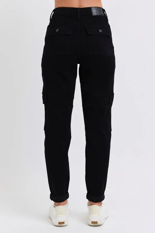 Judy Blue Full Size High Waist Cargo Cuffed Jogger Plus Size - Lilixa.store