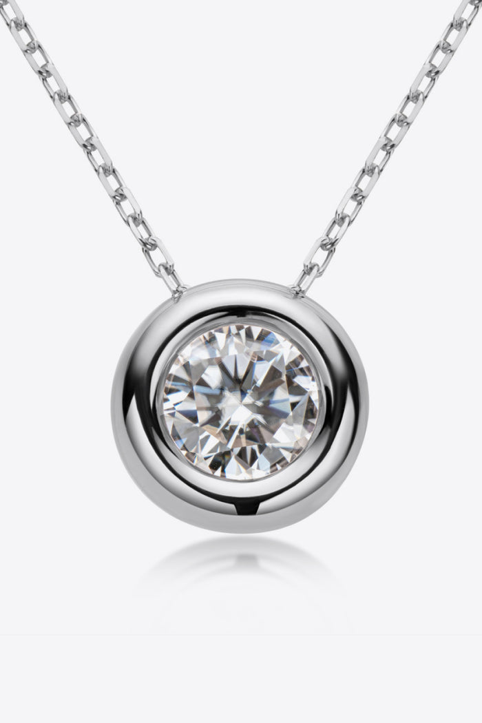 Adored 1 Carat Moissanite Pendant 925 Sterling Silver Necklace - Lilixa.store