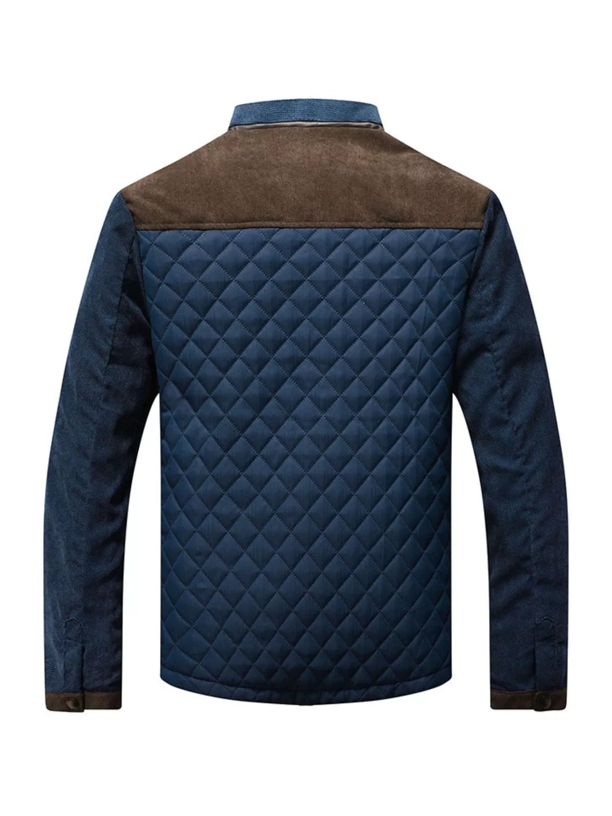 Men's Full Size Quilted Snap Down Jacket Plus Size - Lilixa.store