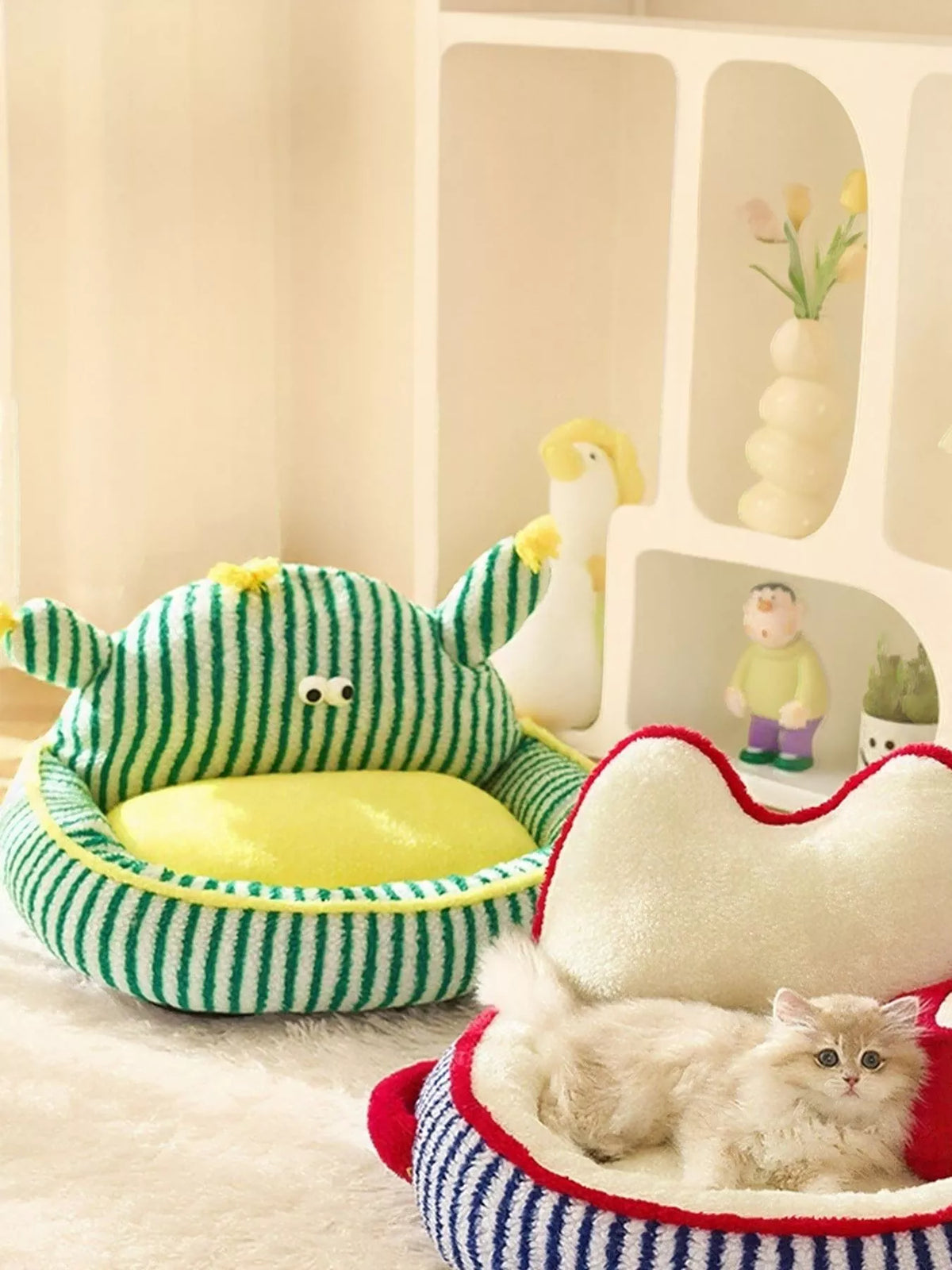 Striped Monster Design Pet Nest - Lilixa.store