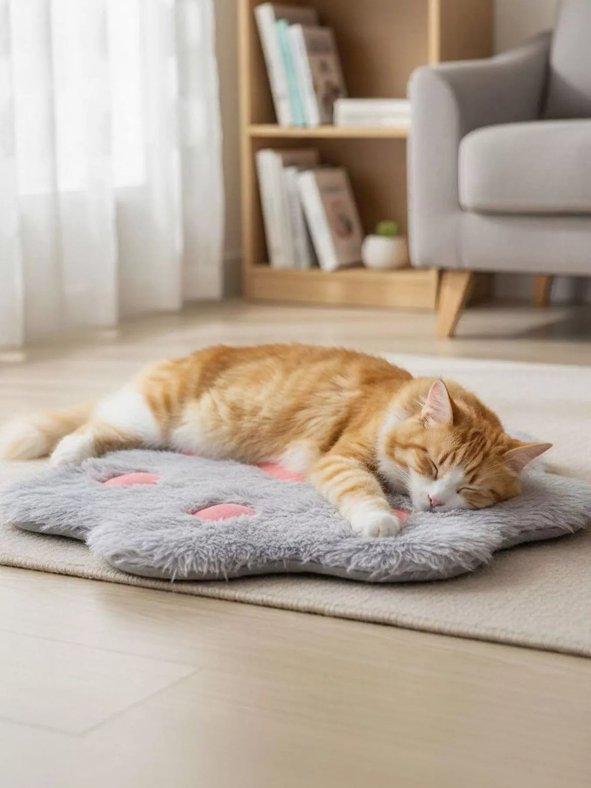 Cute Paw Shape Plush Pet Mat - Lilixa.store
