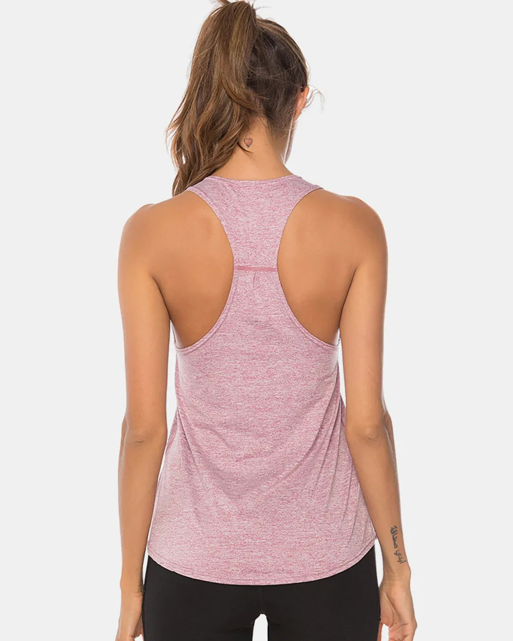 Full Size Scoop Neck Wide Strap Active Tank - Lilixa.store