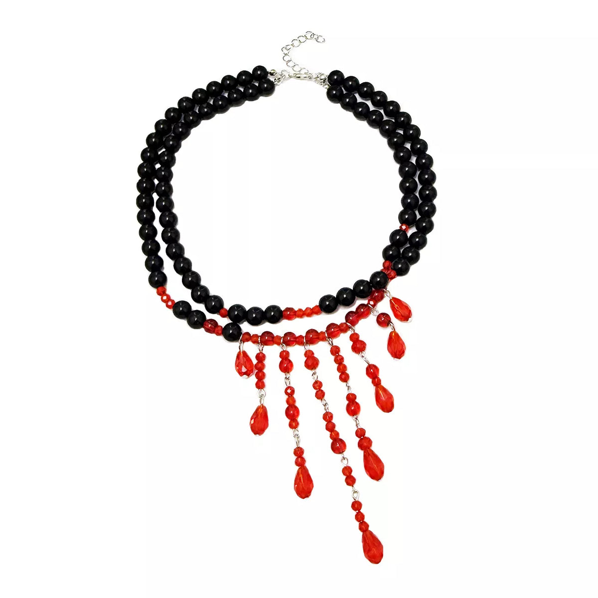Halloween Teardrop Beaded Double Layered Necklace, view 3