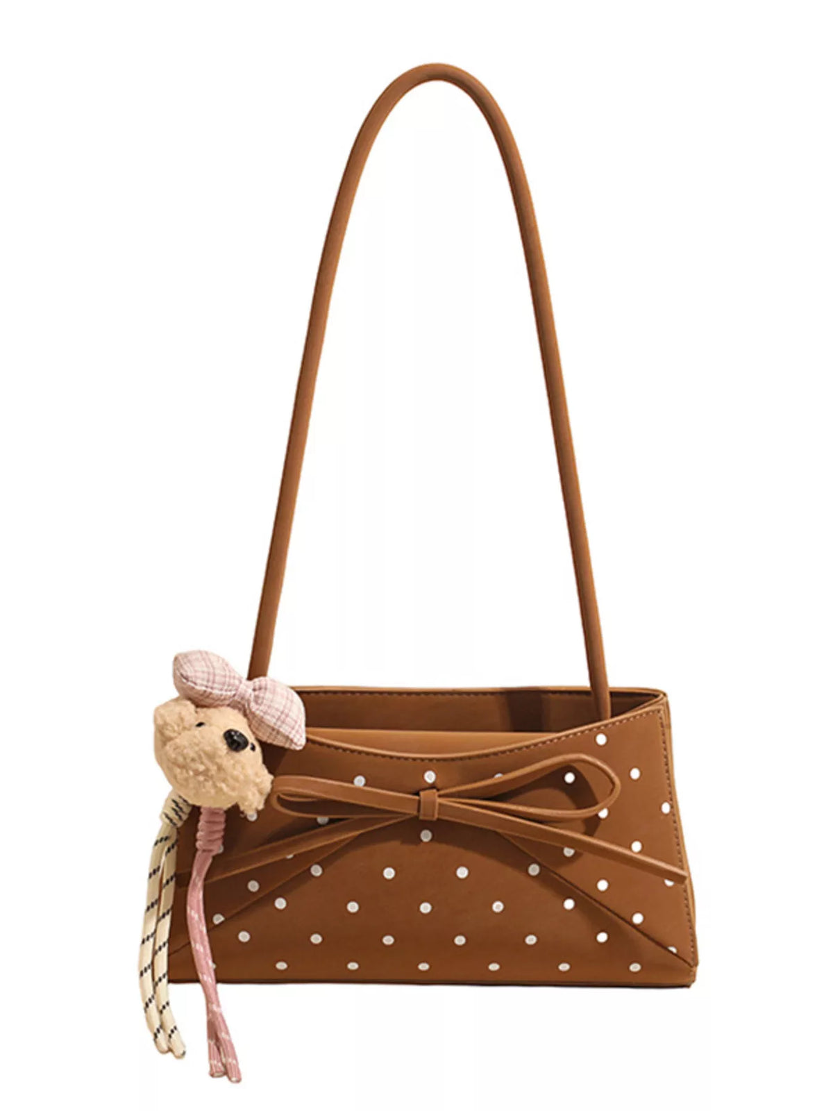 Polka Dot Bowknot Decor Shoulder Bag - Lilixa.store