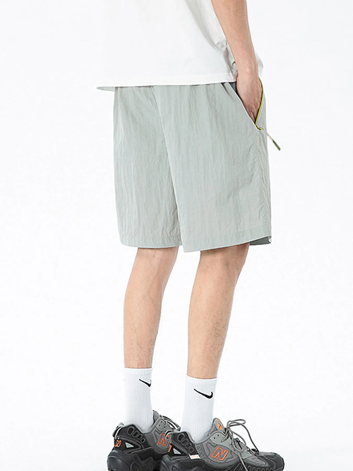 Men's Lightweight Drawstring Shorts with Zipper Pockets, view 10