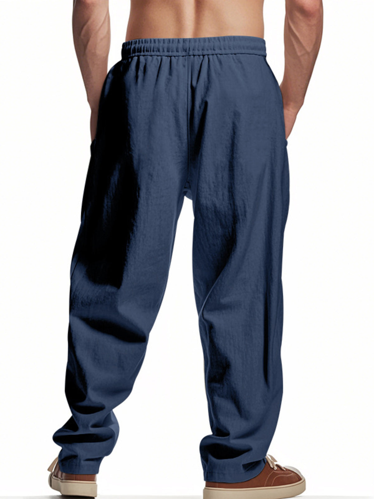 Men's Full Size Drawstring Letter Casual Pants Plus Size, view 10