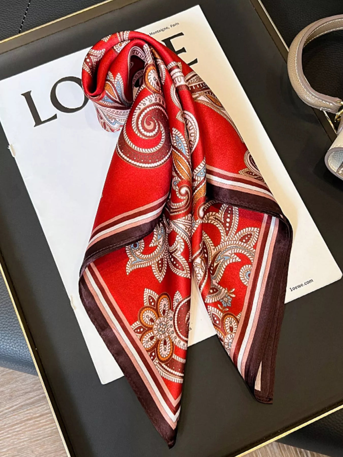 Vintage Paisley Silk Scarf - Lilixa.store