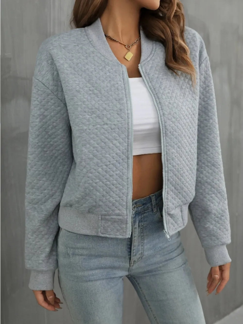 Zip Up Long Sleeve Jacket, view 20
