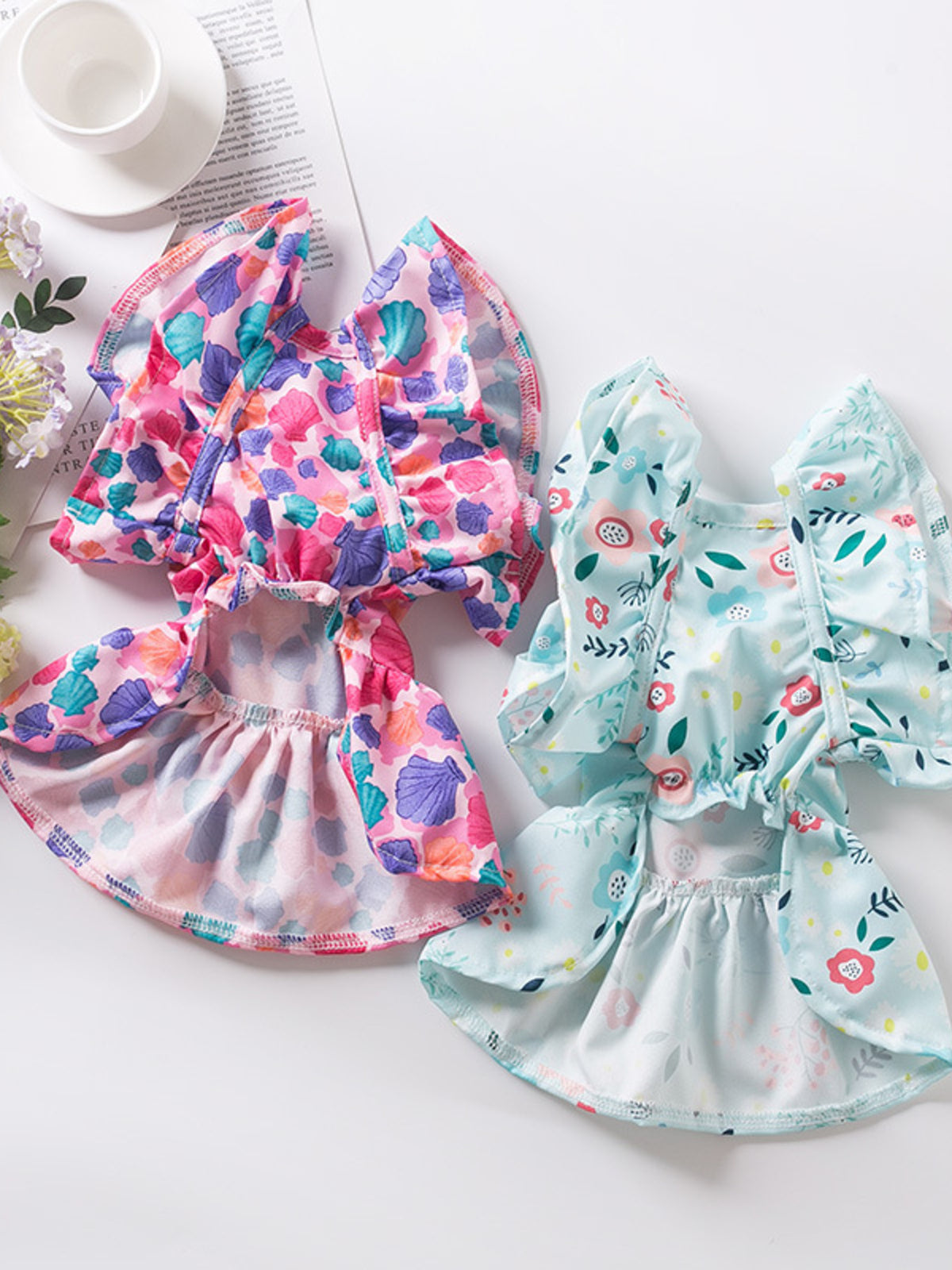 Floral Print Bow Decor Pet Dress - Lilixa.store