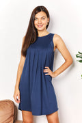 Perfee Round Neck Sleeveless Mini Dress - Lilixa.store