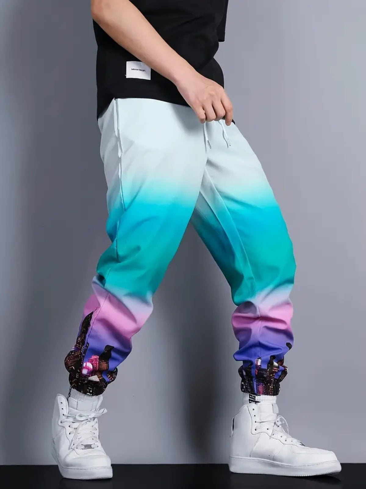Men's Full Size Drawstring Loose Fit Joggers Plus Size