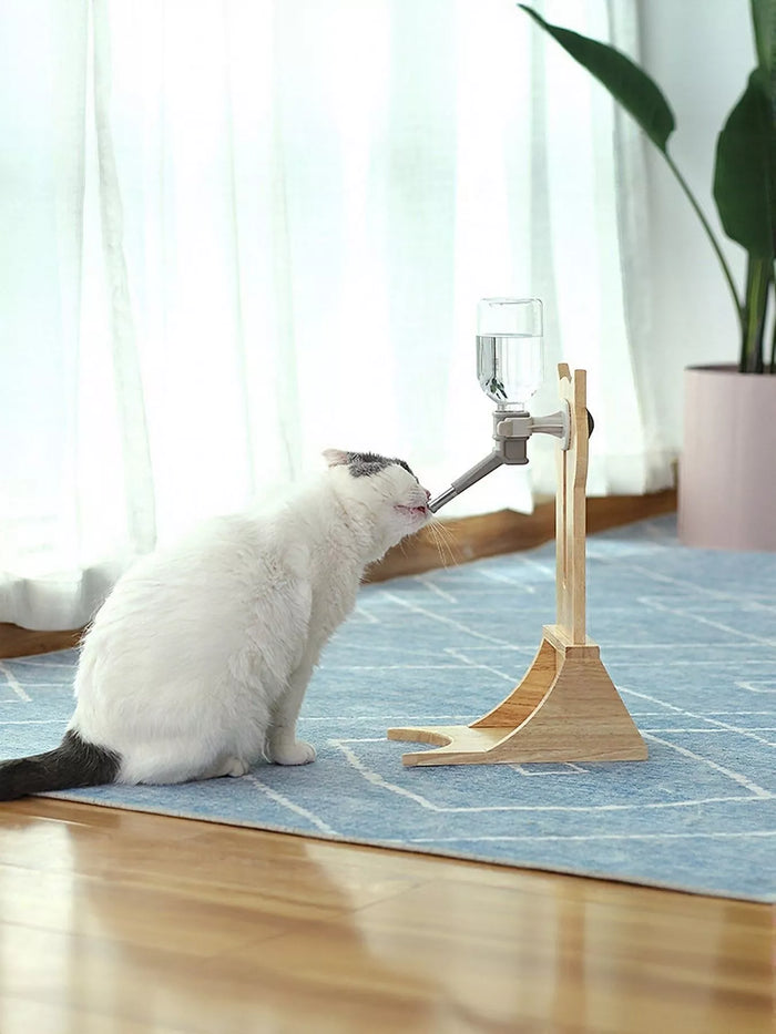 Wooden Pet Water Dispenser in Gray