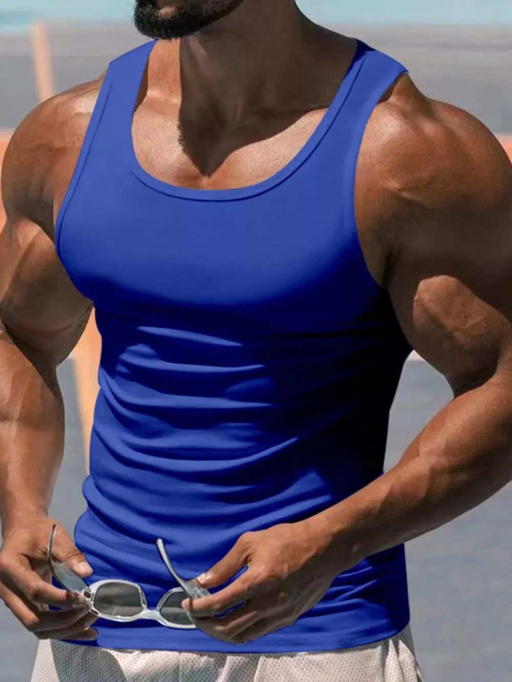 Men's Plus Size Wide Strap Tank - Lilixa.store