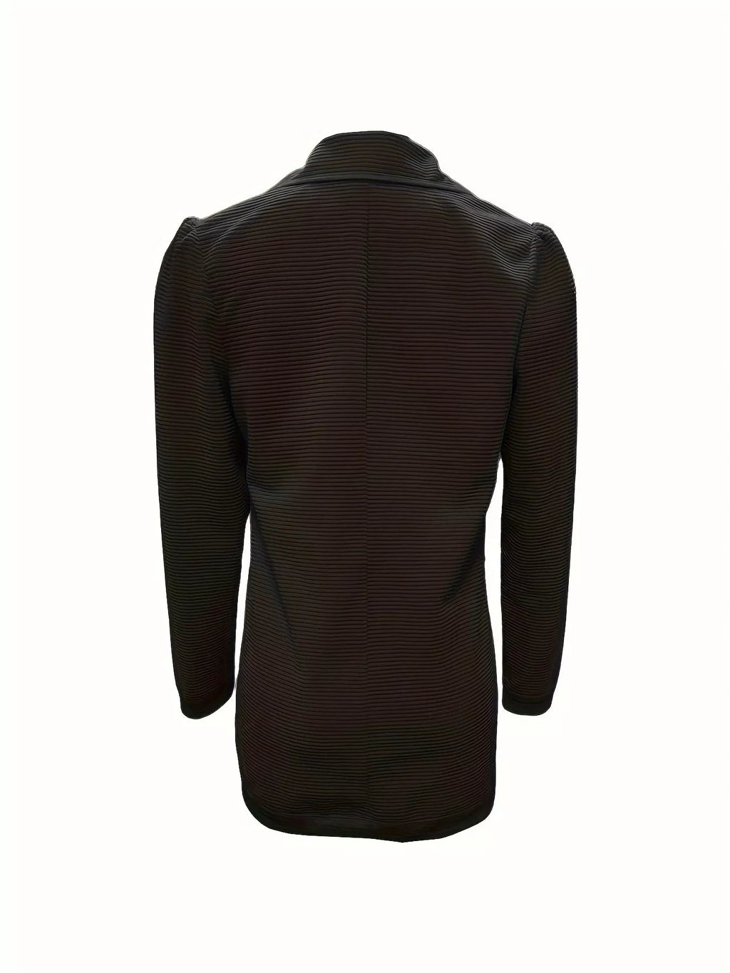 Texture Knit Double-Breasted Blazer - Lilixa.store