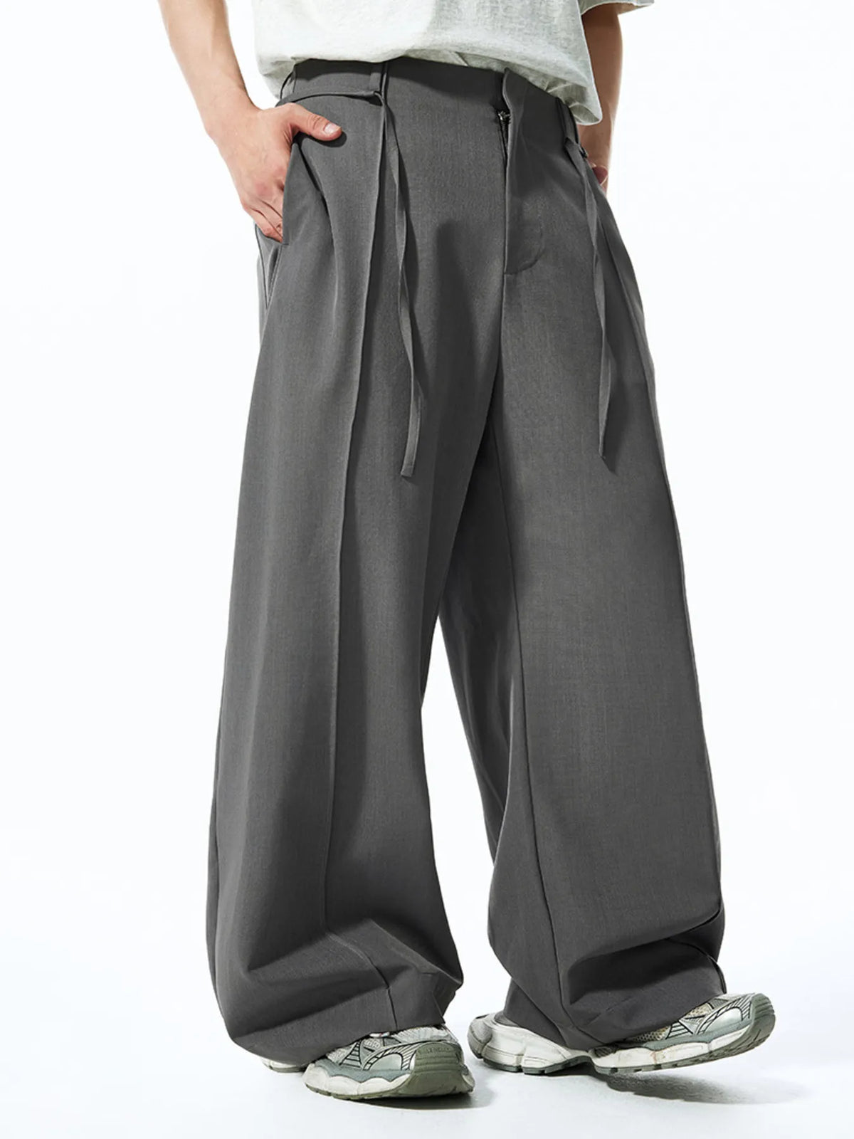 Men's High-Waist Wide-Leg Pants, view 5