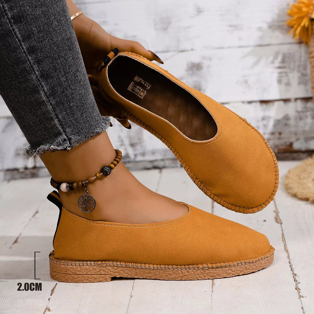 Round Toe Flats Slip-Ons, view 5