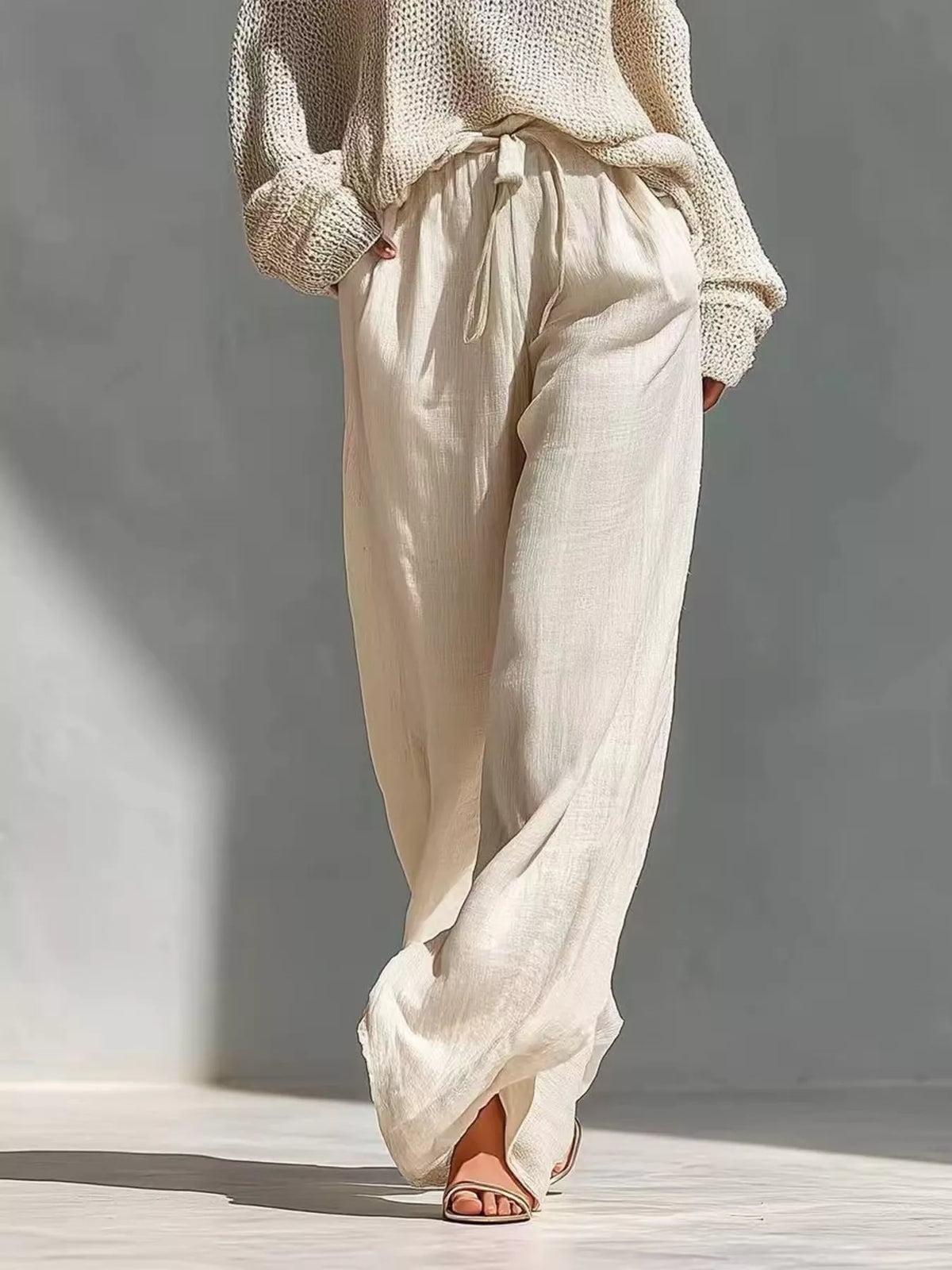 Cold Shoulder Turtleneck Top and Wide-Leg Pants Set - Lilixa.store