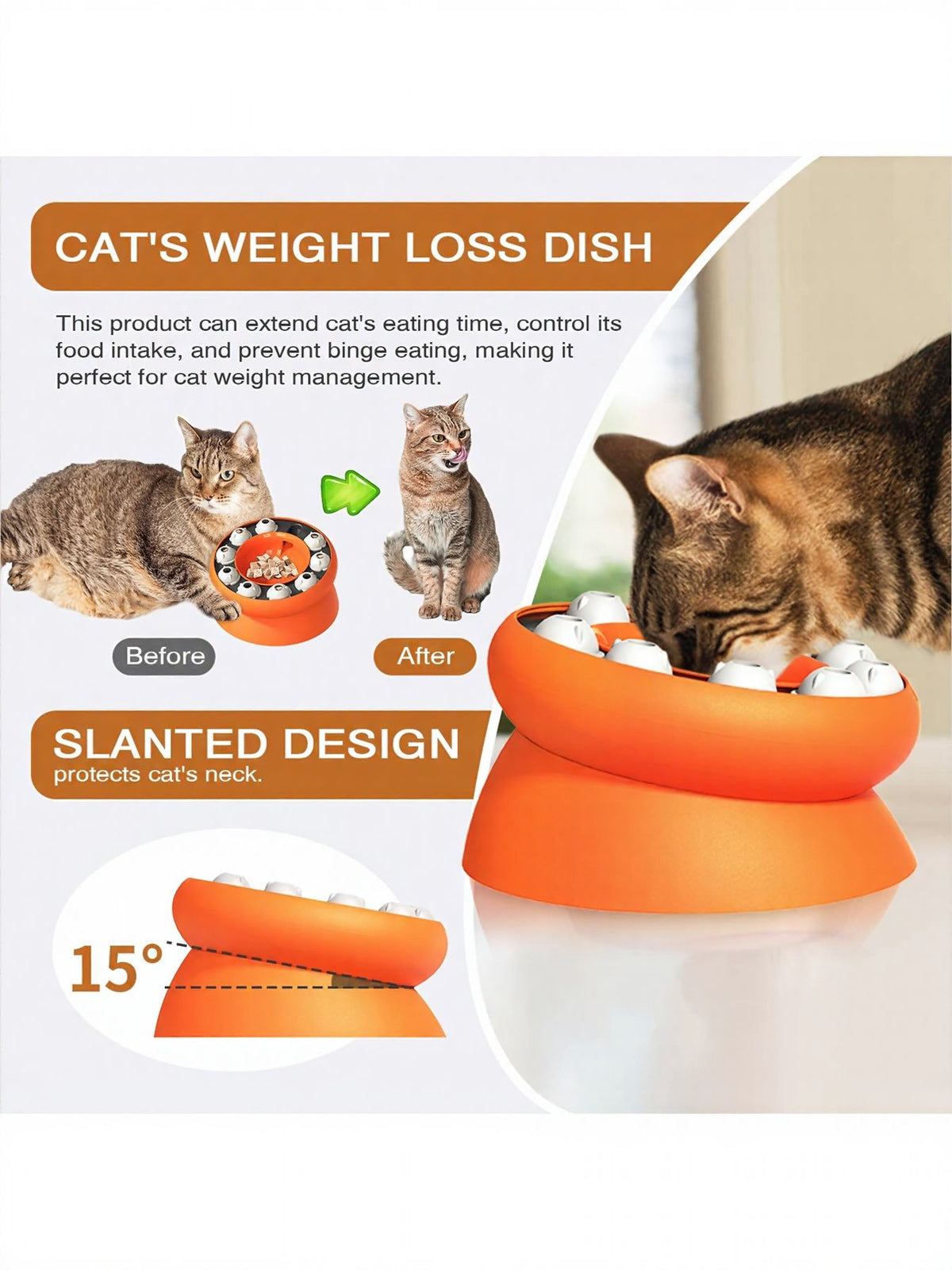 Interactive Cat Treat Dispenser Puzzle Toy